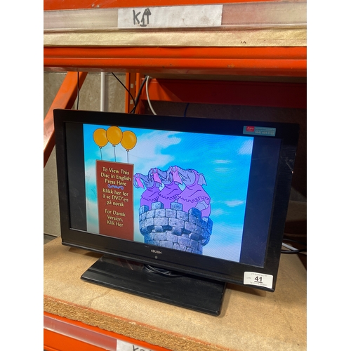 41 - Bush 19” LED TV with freeview & HDMI - tested and working - no remote