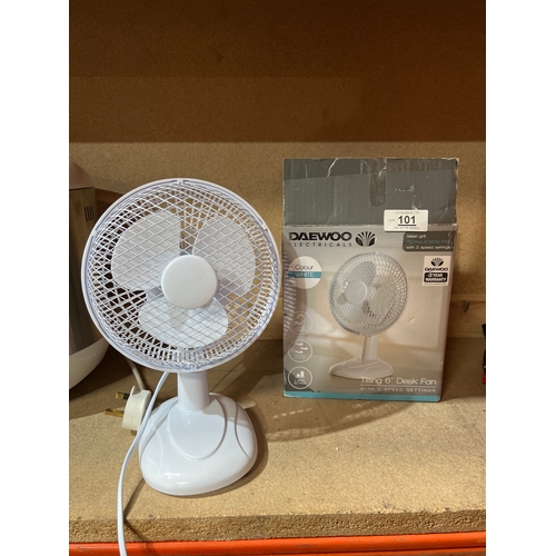 101 - Daewood tilting 6” desk fan