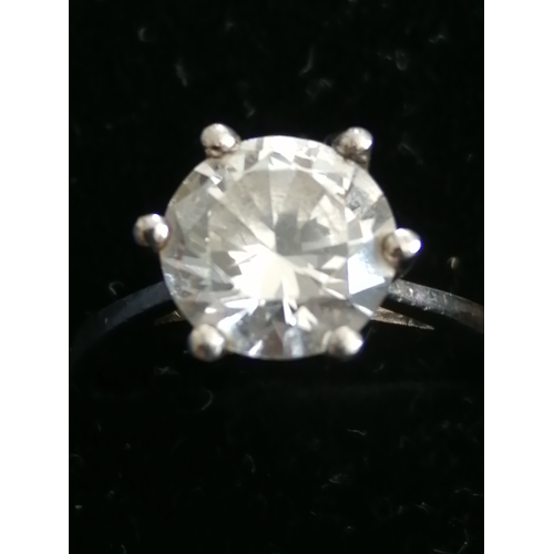 22A - Silver solitaire ring 2.5 grams