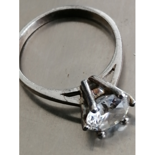 22A - Silver solitaire ring 2.5 grams