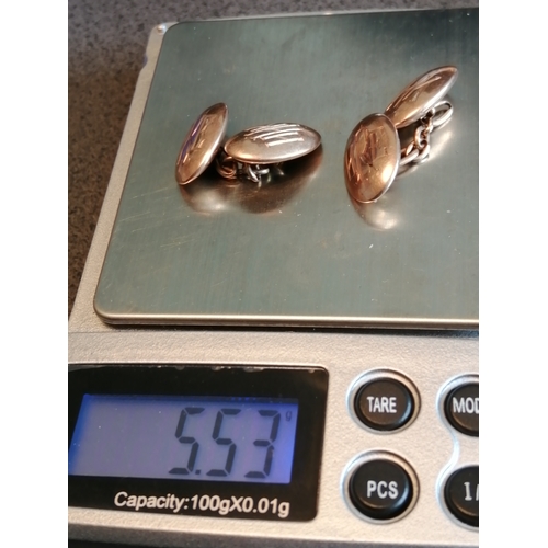 29A - 9ct gold cufflinks 5.5 grams