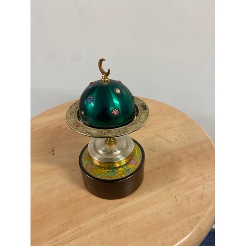 Vintage 1960's zodiac globe music box with lighter - works