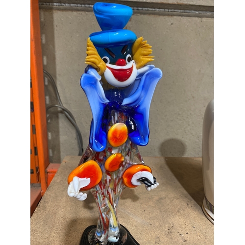 1 - Murano glass clown - stands 14” tall