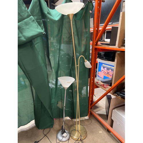 174 - Pair of floor lights, plastic and metal