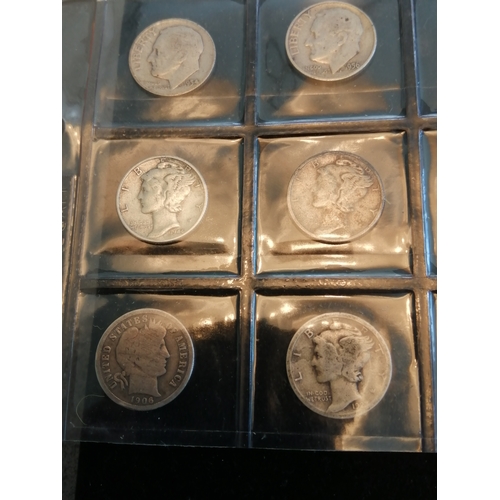 39A - USA Silver dimes dated 1906,1923,1939,1939,1940,1941,1942,1944,1945,1946,1947,1948,1949,1953,1954,19... 