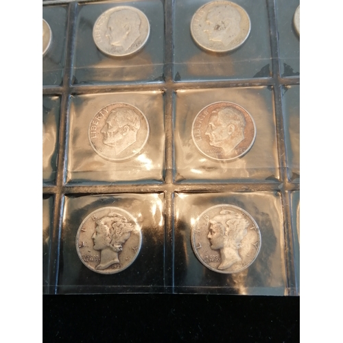 39A - USA Silver dimes dated 1906,1923,1939,1939,1940,1941,1942,1944,1945,1946,1947,1948,1949,1953,1954,19... 