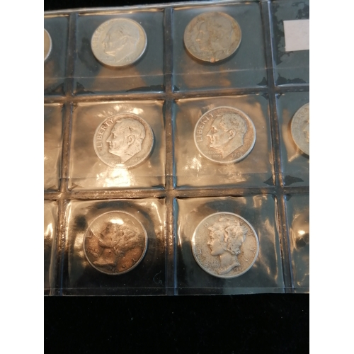 39A - USA Silver dimes dated 1906,1923,1939,1939,1940,1941,1942,1944,1945,1946,1947,1948,1949,1953,1954,19... 