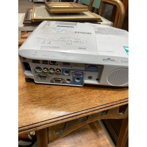 208 - Epson EB-X27 projector - 533 hours used - with HDMI - working