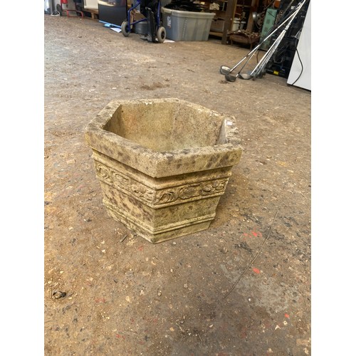 183 - Stone planter with decorative effect