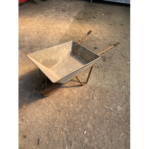 421 - Galvanised wheel barrow