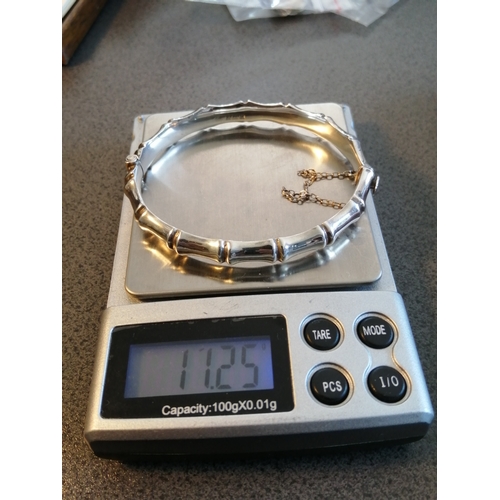 27A - Silver bangle 11.24 grams