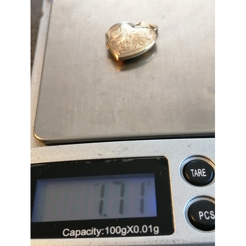 29A - 9ct gold locket 1.71 grams