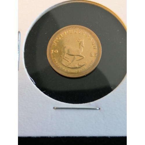 38A - 1985 South Africa tenth Krugerrand 3.39 grams of 22ct gold