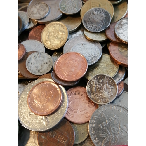 39A - A Rileys Toffee tin full of mixed coinage (silver noted)