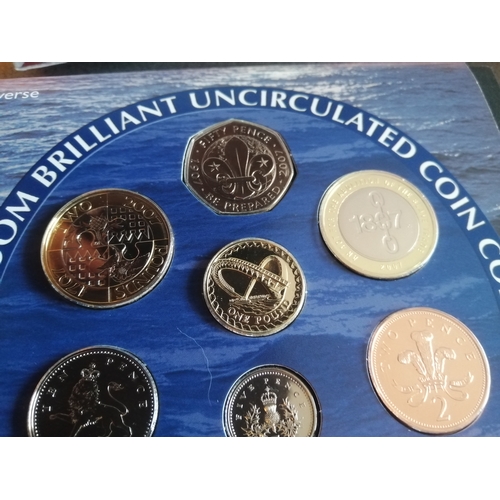 31A - 2007 Brilliant Uncirculated set (includes 2x2 pound coins) 9 coins in total