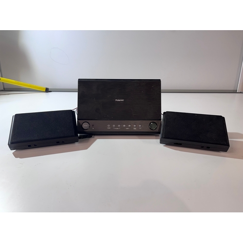 96 - Polaroid Flat CD Microsystem with pair of speakers Model: PLA18AV003