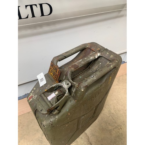 50 - Large metal 1945 W&W fuel tank