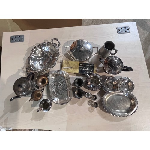 47 - Collection of metalware - most are silver plated