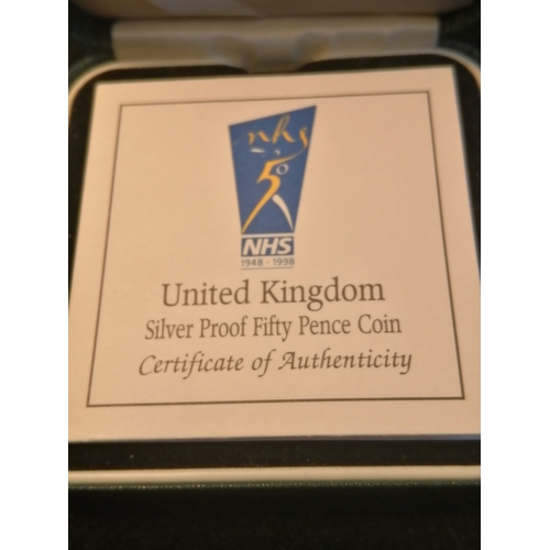 34A - 1998 Anniversary of the NHS silver proof 50p