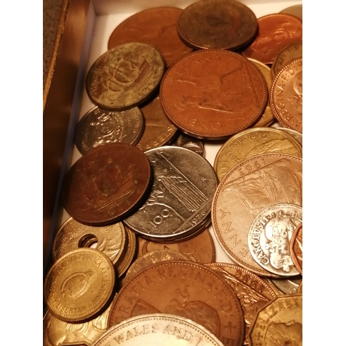 39A - Box of mixed coinage (silver noted)