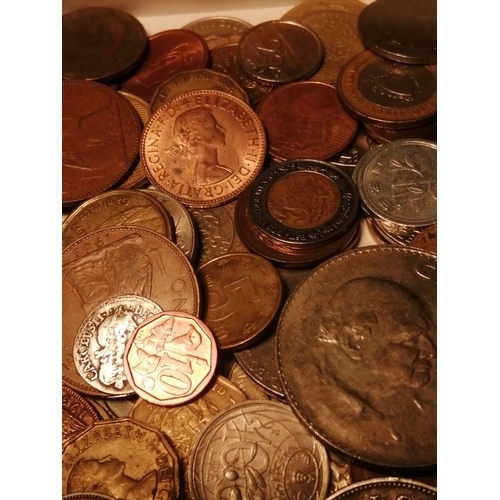 39A - Box of mixed coinage (silver noted)