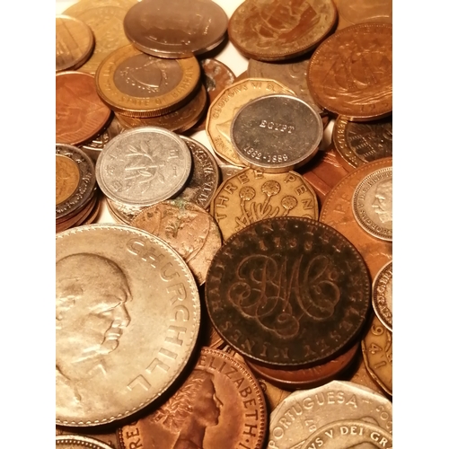 39A - Box of mixed coinage (silver noted)