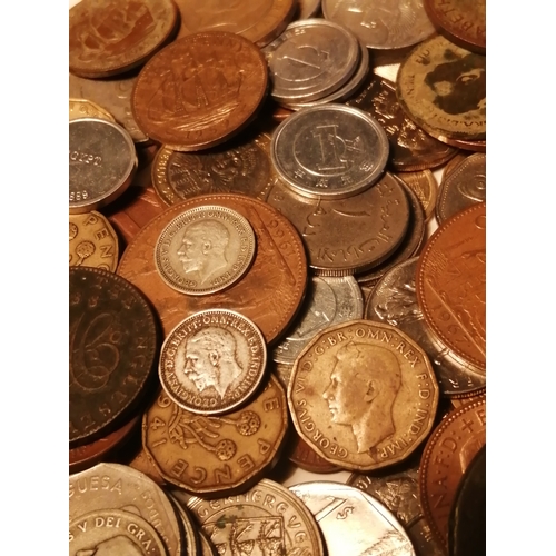 39A - Box of mixed coinage (silver noted)
