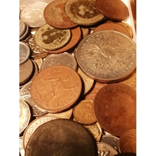 39A - Box of mixed coinage (silver noted)