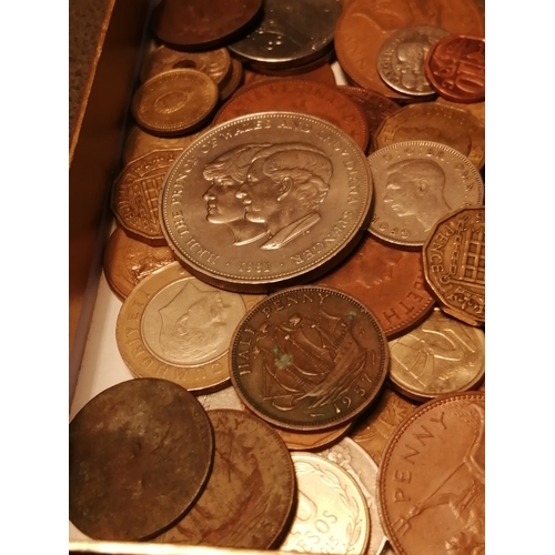 39A - Box of mixed coinage (silver noted)