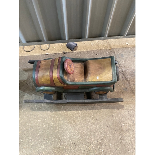 187 - Solid wood children’s rocking car - 95cm long