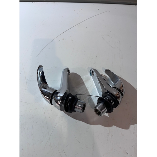 168 - Pair of Stainless Steel Taps