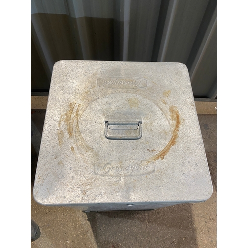 204 - Rare vintage large Grundy bin with seperate wheeled base