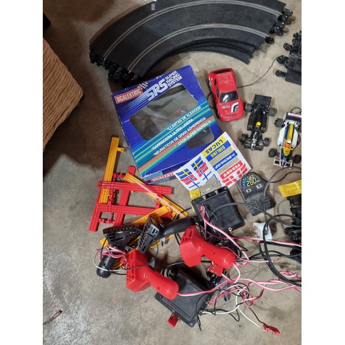 183 - Collection of Scalextric Track Pieces cars and controllers