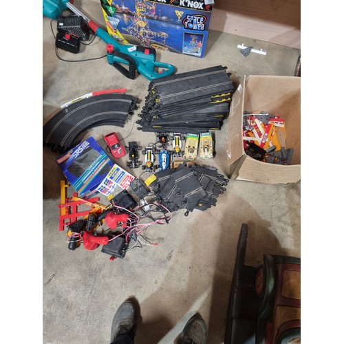 183 - Collection of Scalextric Track Pieces cars and controllers