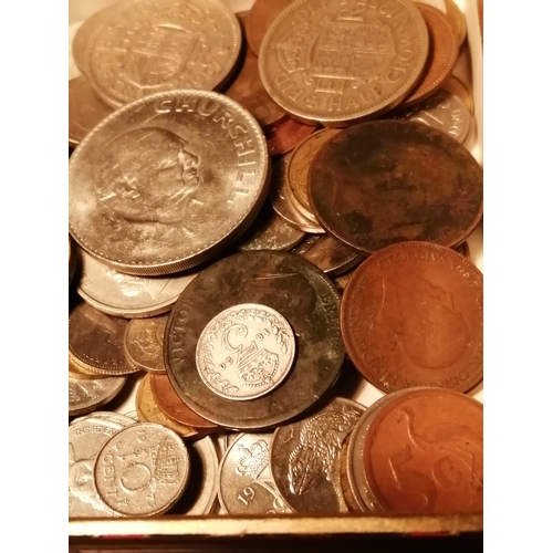 39A - A Hofnar cigar box full of mixed coinage (silver noted)