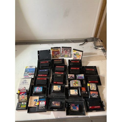 304 - 2x Sega Mega Drive consoles - 1x Master System Console - with lots of games inc Fire & Forget, Sonic... 