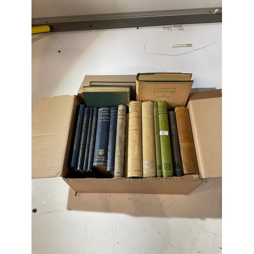 275 - box of mixed vintage Analytical books maths, electricity, algebra etc