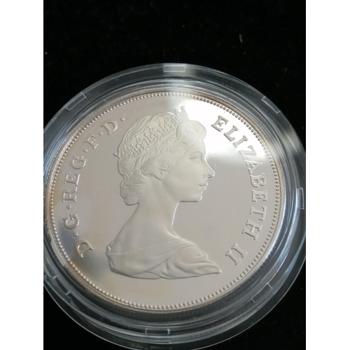 36A - 1980 silver proof crown (Queen mothers 80th birthday) in presentation case