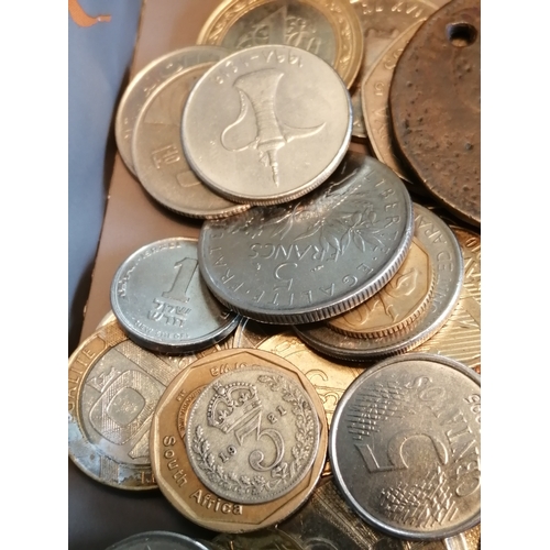 39A - Box of mixed coinage (silver noted)