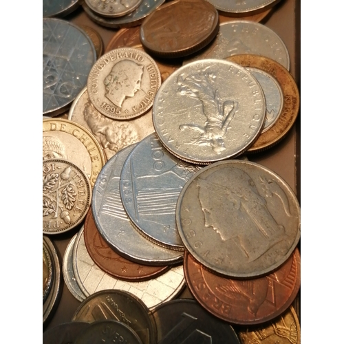 39A - Box of mixed coinage (silver noted)