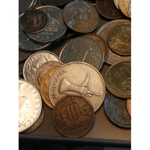 39A - Box of mixed coinage (silver noted)