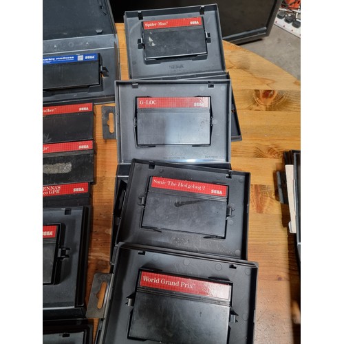 304 - 2x Sega Mega Drive consoles - 1x Master System Console - with lots of games inc Fire & Forget, Sonic... 