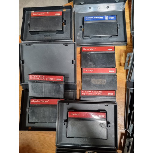 304 - 2x Sega Mega Drive consoles - 1x Master System Console - with lots of games inc Fire & Forget, Sonic... 