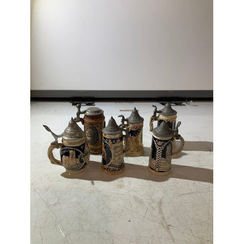 12 - Collection of 6 miniature beer tankards