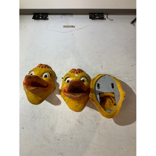 410 - Ex carnival duck faces - wall hanging - potentially from water shooting game