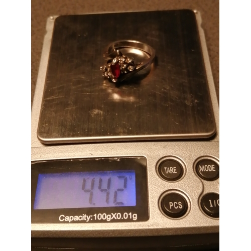 21A - Silver ring 4.42 grams Size M