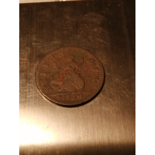 30A - 1754 George II farthing