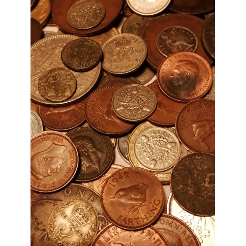 39A - Box of mixed coinage (silver and Roman coins noted)