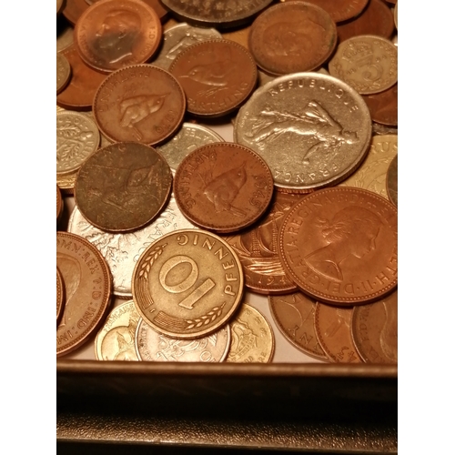 39A - Box of mixed coinage (silver and Roman coins noted)