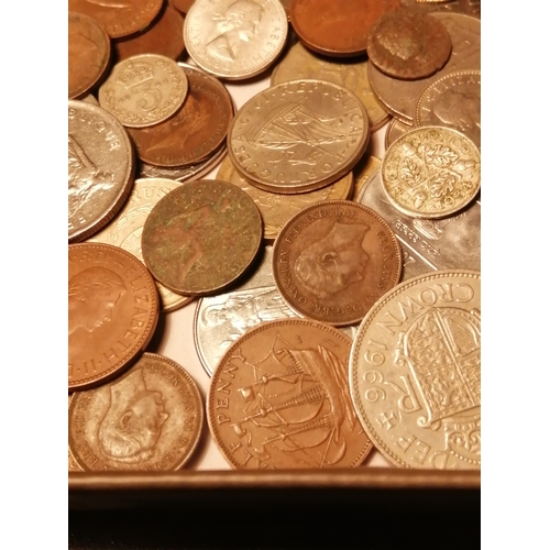 39A - Box of mixed coinage (silver and Roman coins noted)